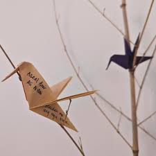Grues en origami pour les enfants de Gaza